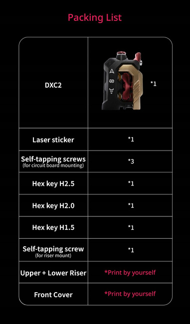 Creality DXC2 Extruder — ekstruder z podwójnym napędem do K2/K2 Pro/K2 Plus (4008030133)