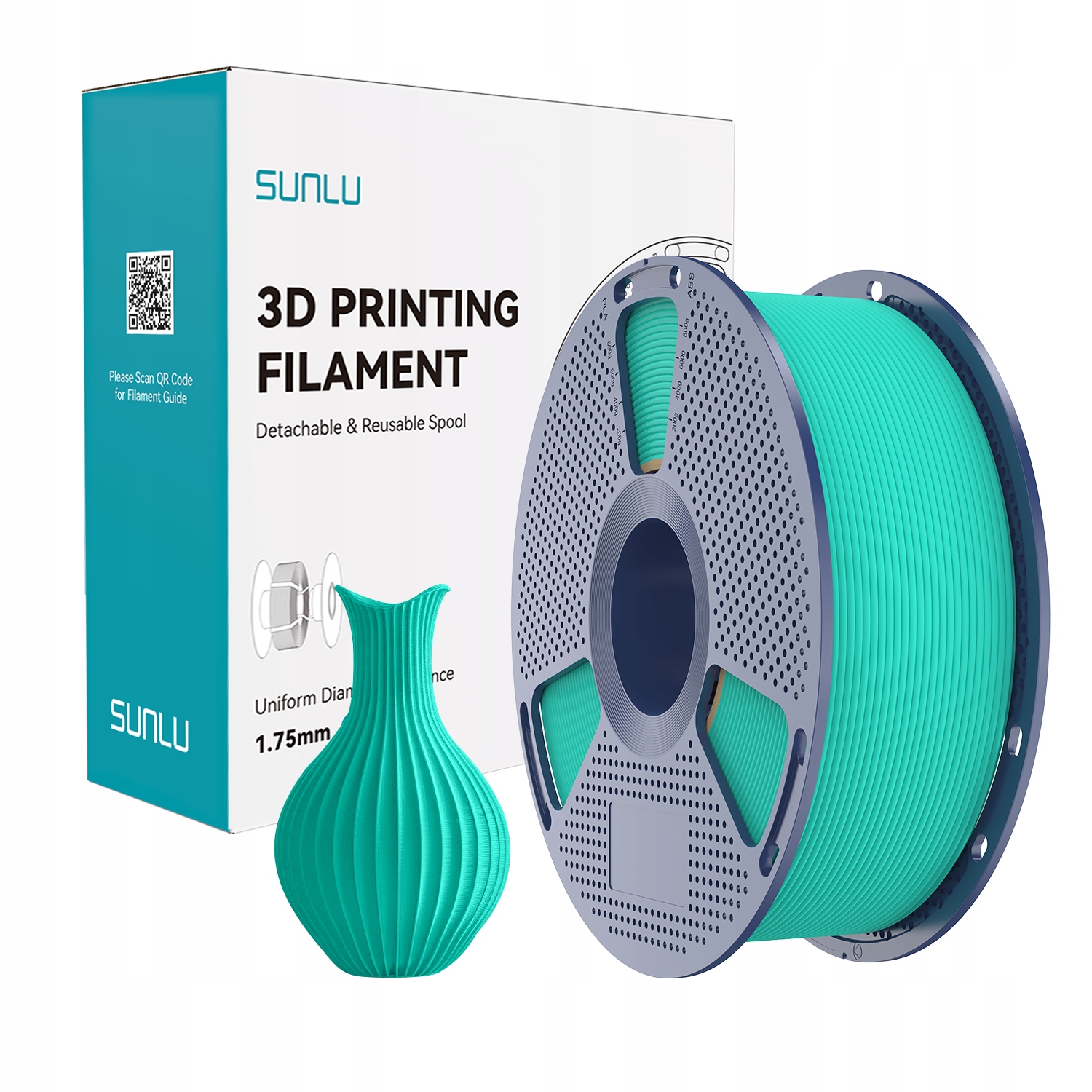Filament SUNLU PLA Classic Mint Green Zielony Miętowy 1kg 1,75mm