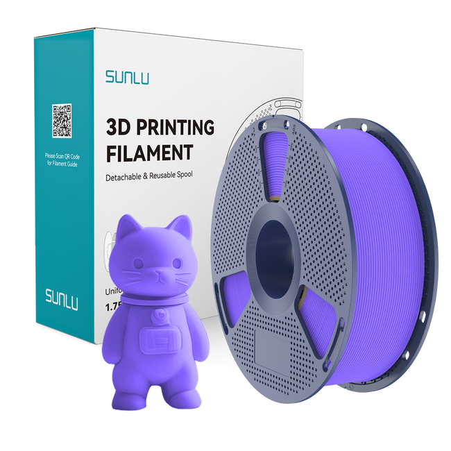 Filament SUNLU PLA Matte Lavender Purple Fioletowy Lawendowy 1kg 1,75mm