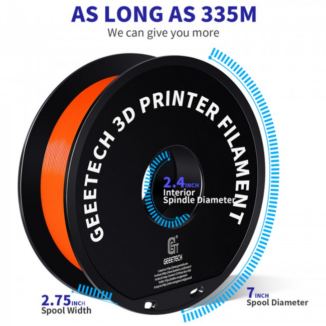 Filament Geeetech PETG Orange Pomarańczowy 1,75mm 1kg