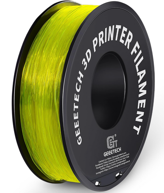 FILAMENT GEEETECH TPU YELLOW TRANSPARENTNY ŻÓŁTY 1,75mm 1KG