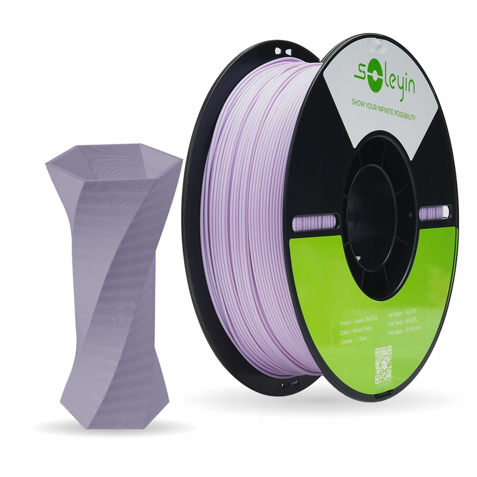 Filament Creality Soleyin Ultra PLA 1,75mm 1kg Fioletowy Almond Purple