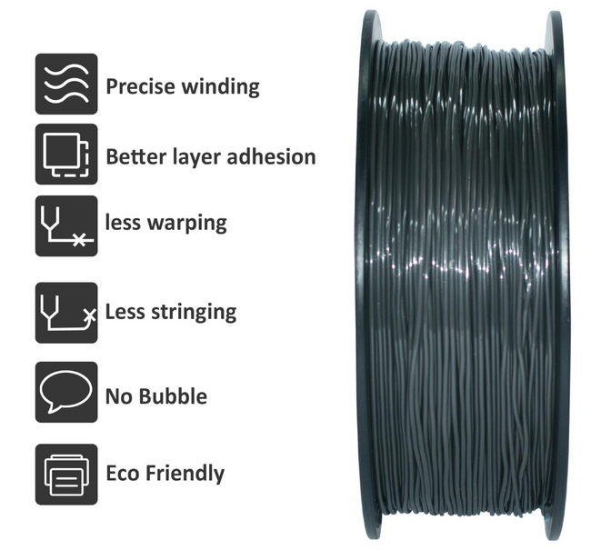 FILAMENT GEEETECH TPU GREY SZARY 1,75mm 1KG