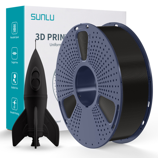 FILAMENT SUNLU HIGH SPEED BLACK CZARNY PLA 1kg