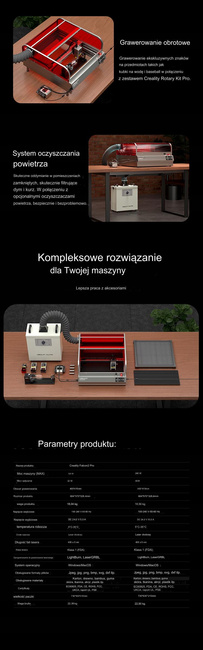 NOWOŚĆ 2024 POTĘŻNY LASER CREALITY FALCON 2 40W + LASER 1.6W 23% PL