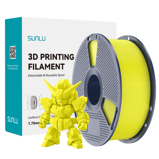 FILAMENT SUNLU PLA+ 2.0 ŻÓŁTY YELLOW 1KG