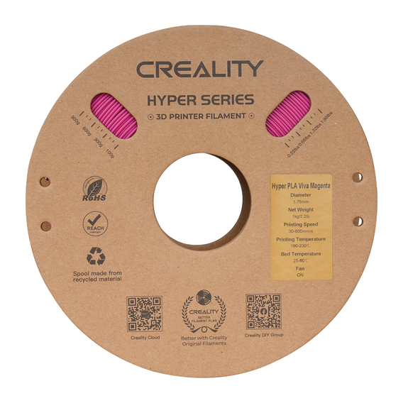 Filament Creality Hyper Series PLA Viva Magenta Karmazynowy 1kg 1,75mm