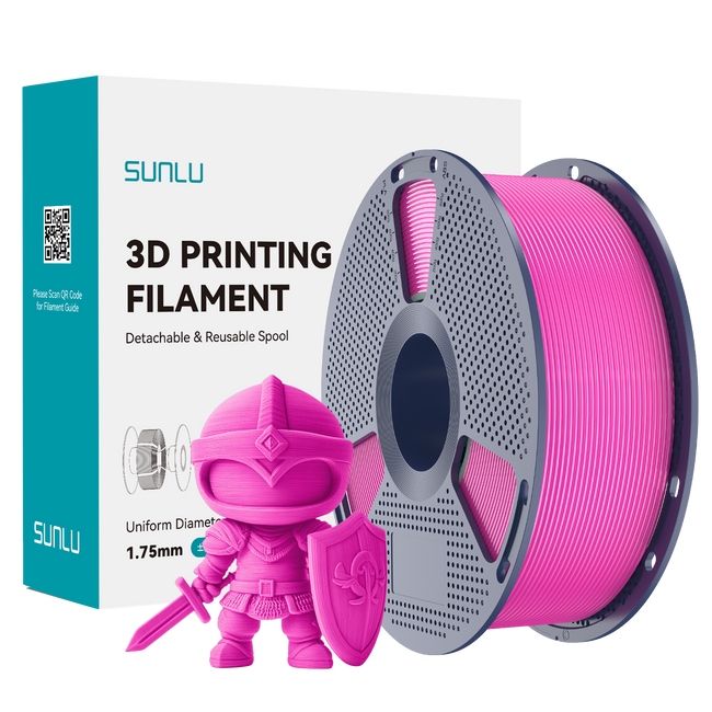 FILAMENT SUNLU PLA+ RÓŻOWY MAGENTA 1KG