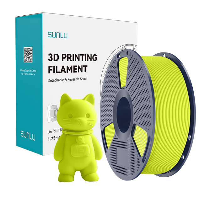 FILAMENT SUNLU PLA MATTE JASNY ŻÓŁTY BRIGHT YELLOW 1KG