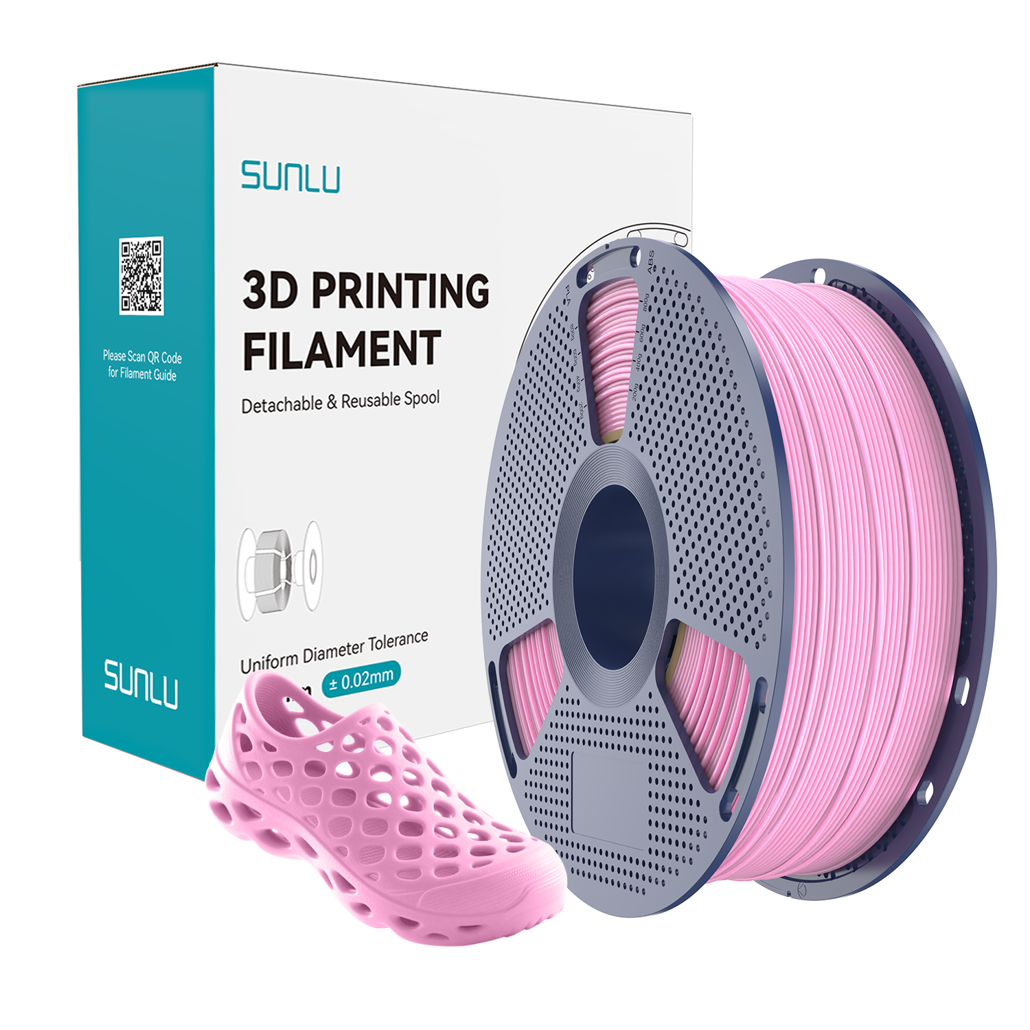 Filament SUNLU TPU 95A Pink Różowy 1kg 1,75mm