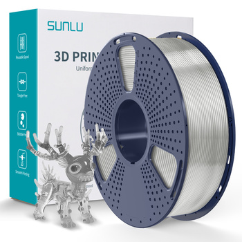 FILAMENT SUNLU TRANSPARENT TRANSPARENTNY PLA+ 1,75mm 1kg