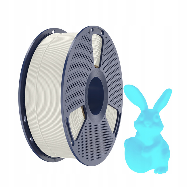 Filament SUNLU PETG Glow In The Dark White (To Blue) Biały 1kg 1,75mm