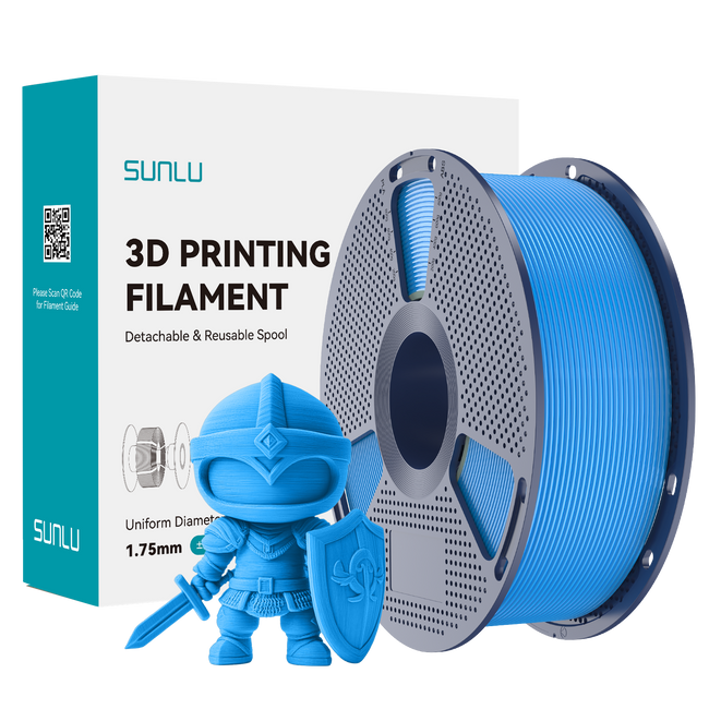Filament SUNLU PLA+ Cyan Cyjan 1kg 1,75mm
