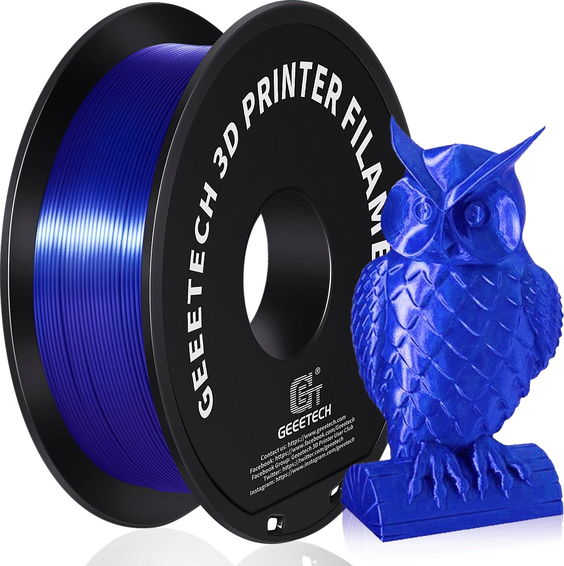 Filament Geeetech Silk PLA Royal Blue 1.75mm 1kg - niebieski, jedwabisty połysk