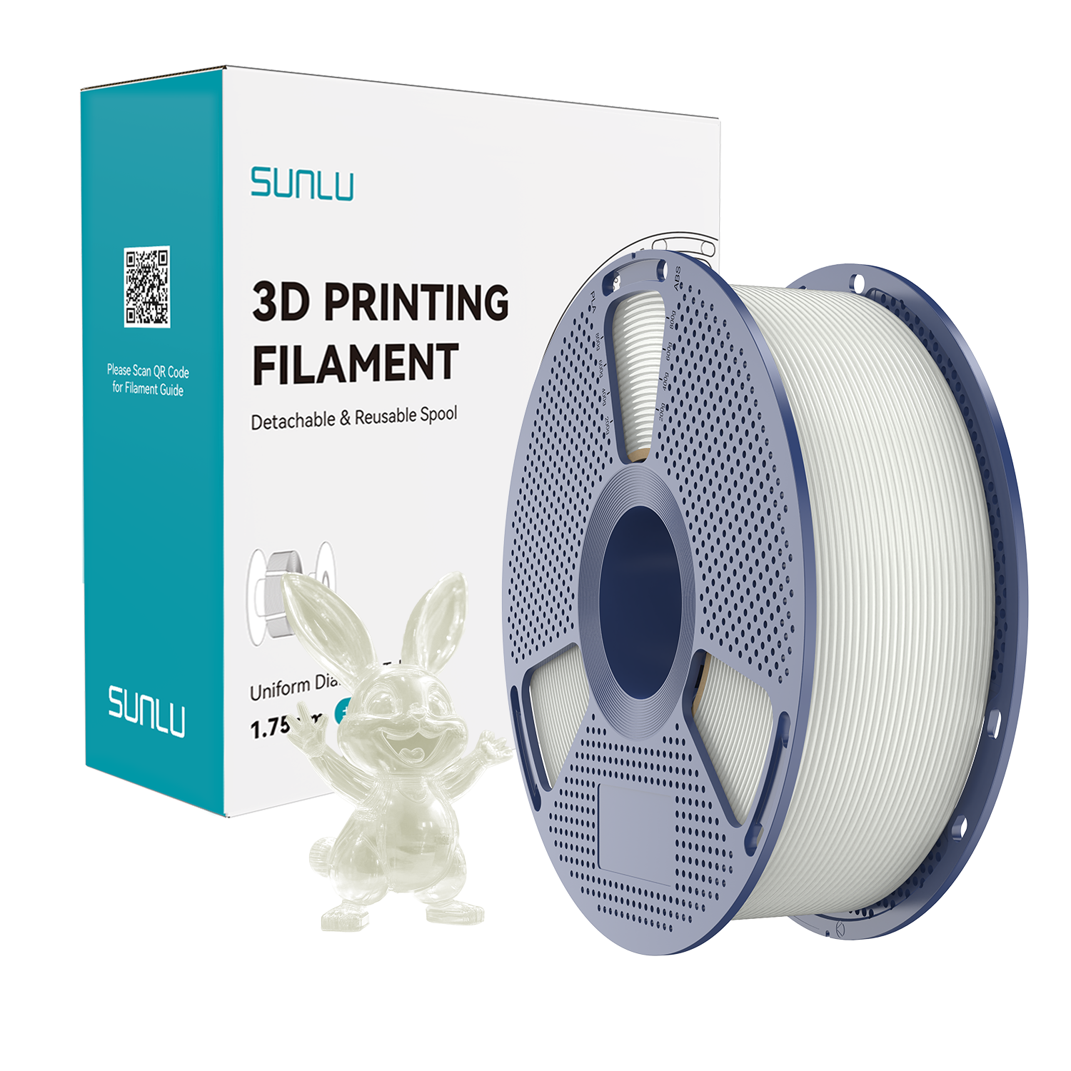 Filament SUNLU PVB Transparent Transparentny 1kg 1,75mm