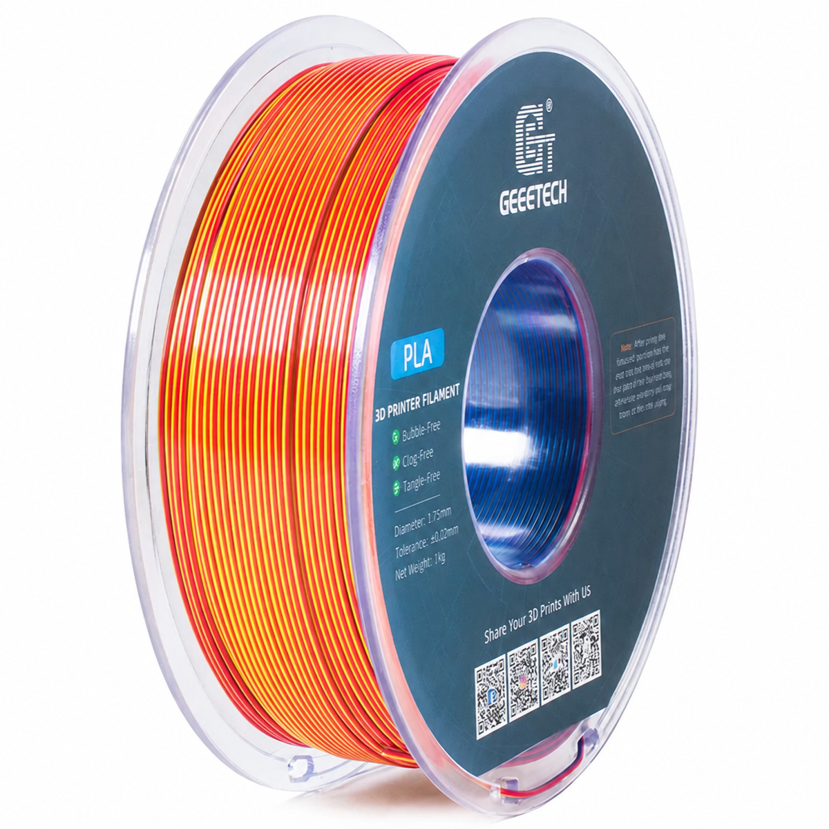 Geeetech Silk PLA Red Yellow Blue Trójbarwny – zdjęcie produktu