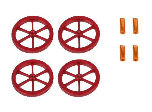 Creality Zestaw 4x Aluminiowe Kółka Poziomujące 60mm + 4 Sprężyny do Ender-3 S1/CR-10