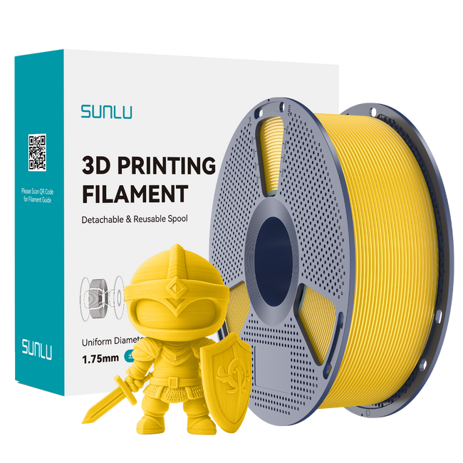 Filament SUNLU PLA+ Vivid Yellow Żółty Jaskrawy 1kg 1,75mm