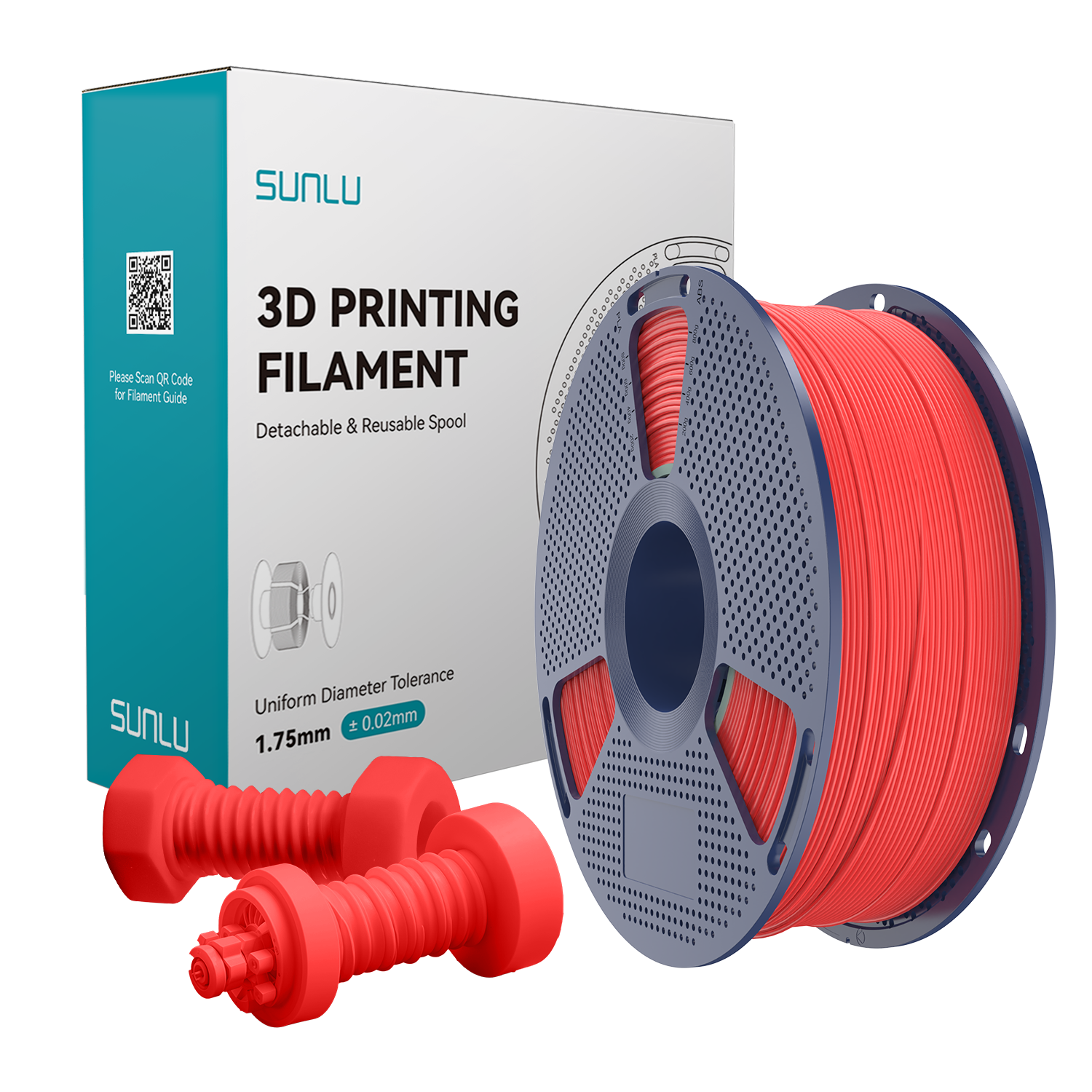 Filament SUNLU High Speed ABS Red Czerwony 1kg 1,75mm