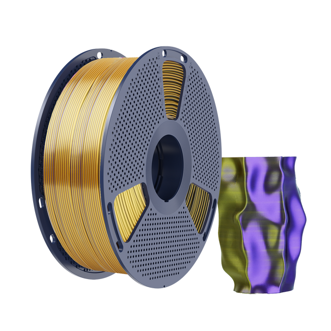 Filament SUNLU Silk PLA+ Tri-color Black Gold Purple Trójbarwny 1kg 1,75mm