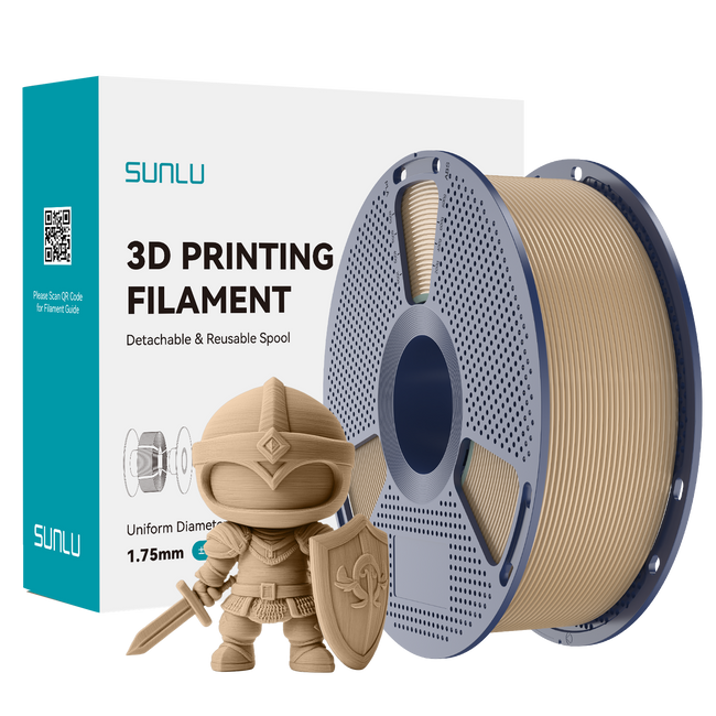 Filament SUNLU PLA+ Oak Brązowy Dębowy 1kg 1,75mm