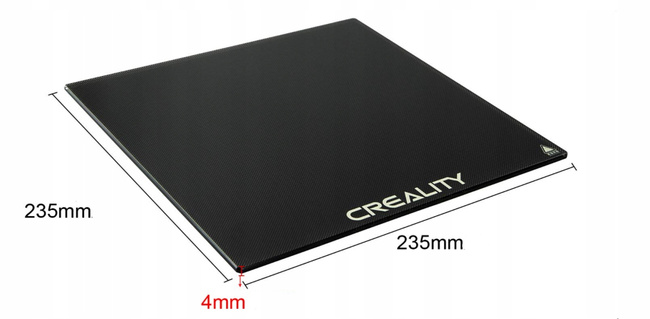 Podkładka szklana Creality 235 x 235 mm do Ender 3/5 - szkło karborundowe