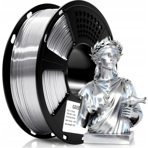 Filament Geeetech Silk PLA Silver Srebrny 1kg 1,75mm