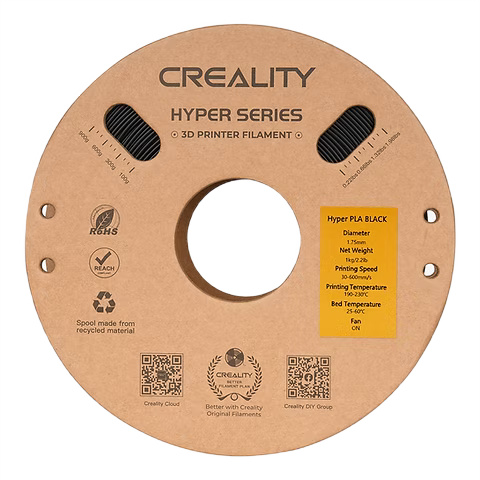 Creality Hyper PLA Black — pakiet 4 × 1 kg, 1,75 mm