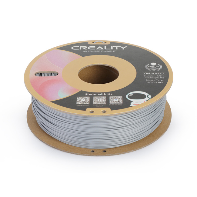 Filament Creality CR-PLA Matte Grey Szary Matowy 1kg 1,75mm