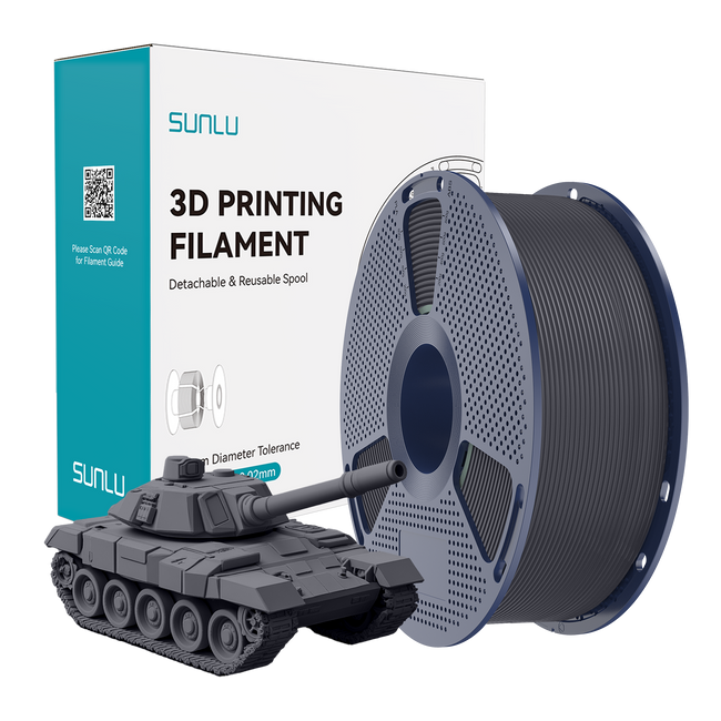 FILAMENT SUNLU HIGH SPEED PLA+ SZARY GREY 1KG