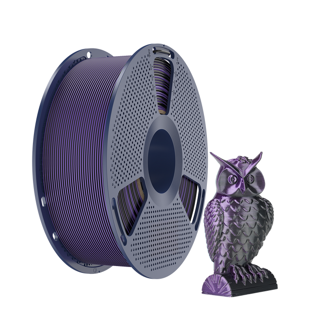 FILAMENT SUNLU SILK PLA+ DUAL COLOR CZARNY FIOLETOWY BLACK PURPLE 250G