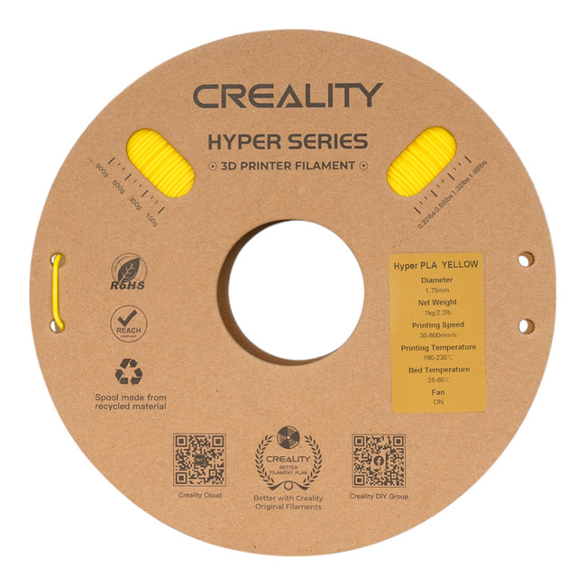 Filament Creality Hyper Series PLA Yellow Żółty 1kg 1,75mm
