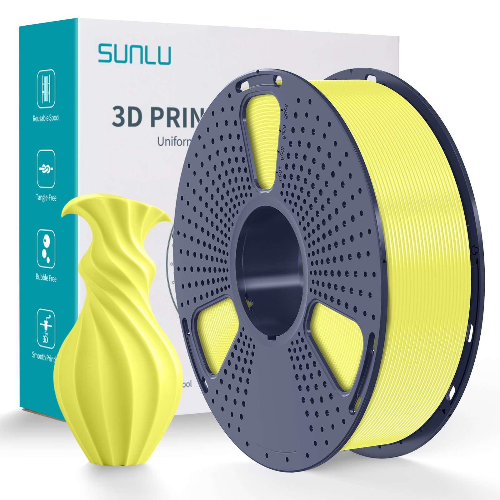 Filament SUNLU Lemon Yellow Cytrynowy PLA+ 1,75mm 1kg