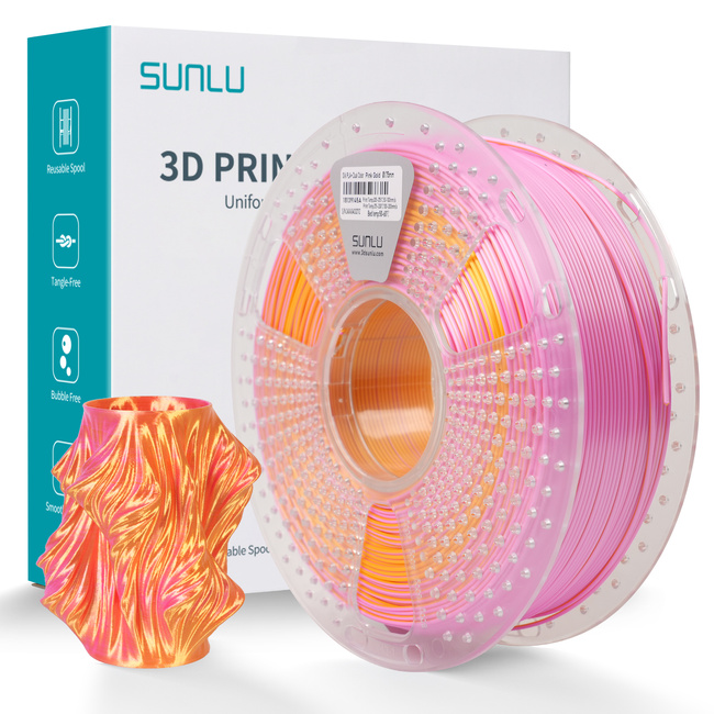 Sunlu PLA+ SILK DUAL PINK GOLD RÓŹOWY ZŁOTY 1kg