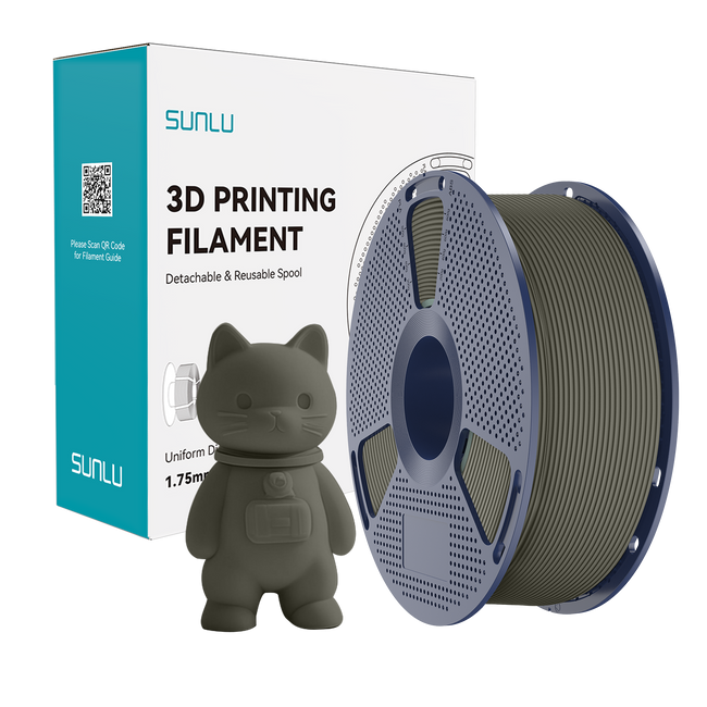 Filament SUNLU PLA Matte Clay Szary Gliniany 1kg 1,75mm