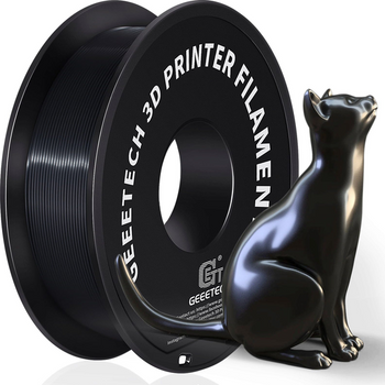 Filament Geeetech Silk PLA Black 1.75mm 1kg - czarny, jedwabisty połysk
