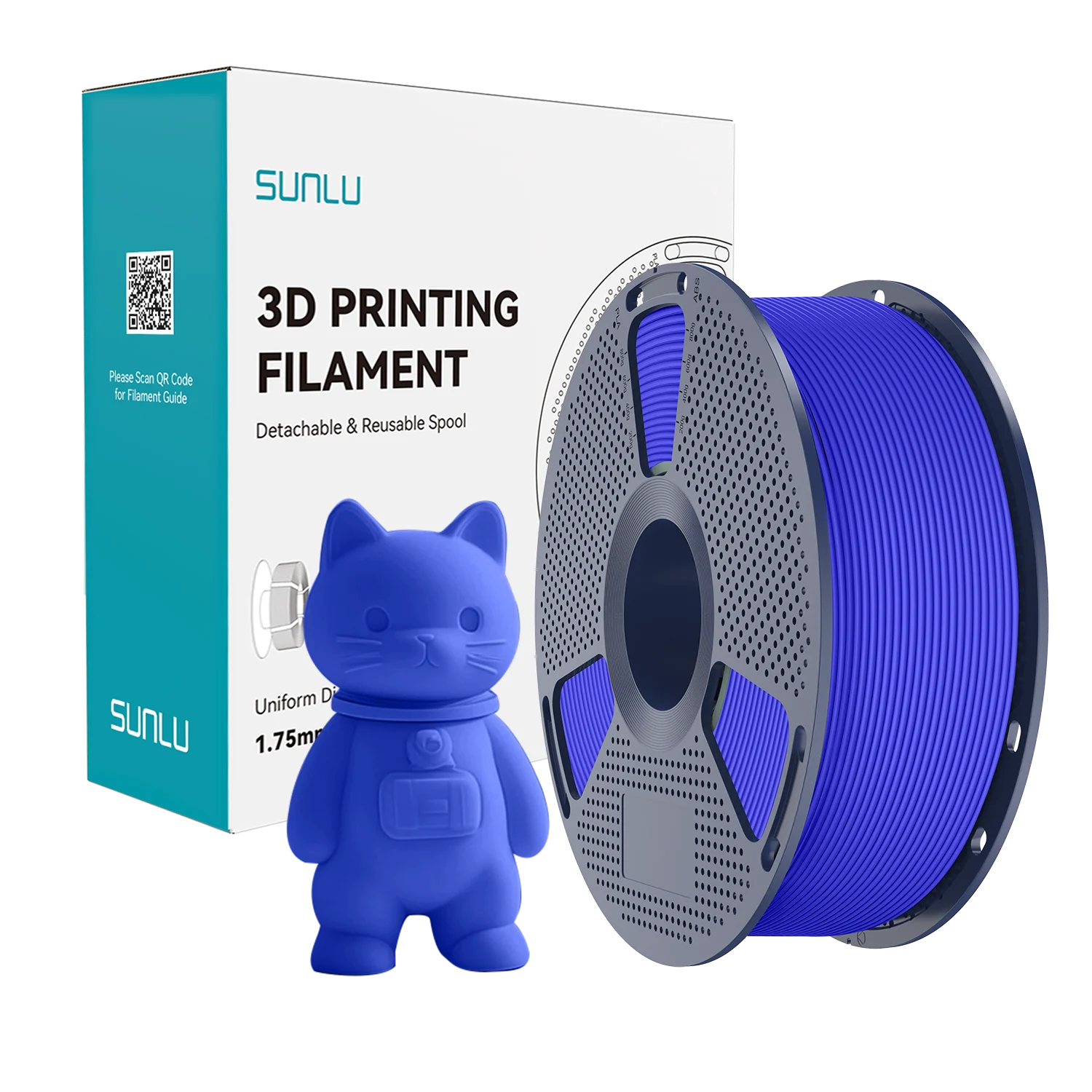 Filament SUNLU PLA Matte Blue Niebieski 1kg 1,75mm