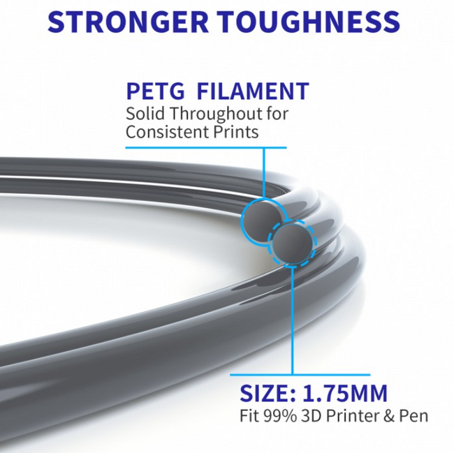Filament Geeetech PETG Silver Srebrny 1,75mm 1kg