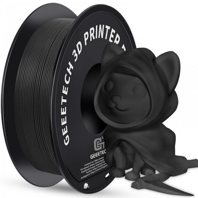 FILAMENT GEEETECH PLA MATTE BLACK CZARNY MAT  1,75mm 1KG