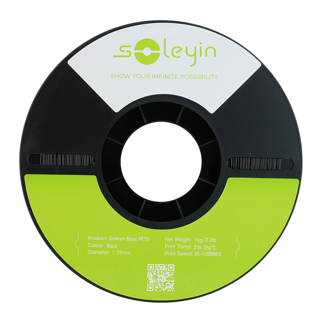 Filament Creality Soleyin Basic PETG 1,75mm 1kg Czarny Black