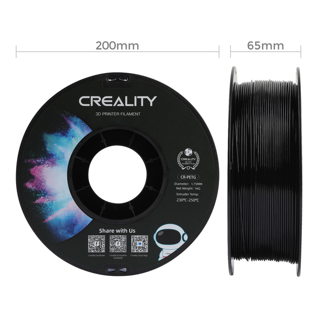 Filament Creality CR-PETG Black Czarny 1kg 1,75mm