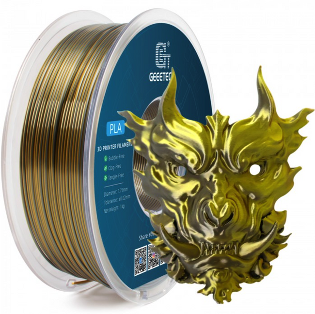 Filament Geeetech PLA Silk Dual Gold Silver Złoto-srebrny 1,75mm 1kg