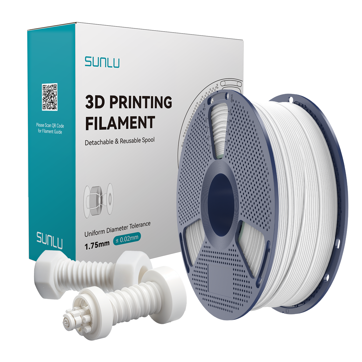 Filament SUNLU High Speed ABS White Biały 1kg 1,75mm
