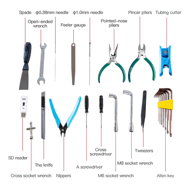 CREALITY ZESTAW NARZĘDZI DO DRUKARKI 3D SKRZYNKA