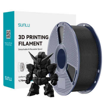 Filament SUNLU Pla+2.0 Black Czarny 1kg 1,75mm