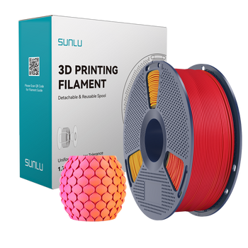 Filament SUNLU PLA Matte Dual-color Red Yellow Czerwony Żółty 1kg 1,75mm