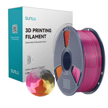 Filament SUNLU Silk PLA+ Four-color Black Grey Red Yellow 1kg 1,75mm