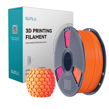 Filament SUNLU PLA Matte Dual-color Orange Red Pomarańczowy Czerwony 1kg 1,75mm