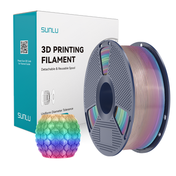 FILAMENT SUNLU PLA TRANSPARENT TĘCZA 04 RAINBOW 04 1KG