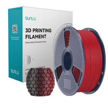 Filament SUNLU PLA Matte Dual-color Black Red Czarny Czerwony 1kg 1,75mm